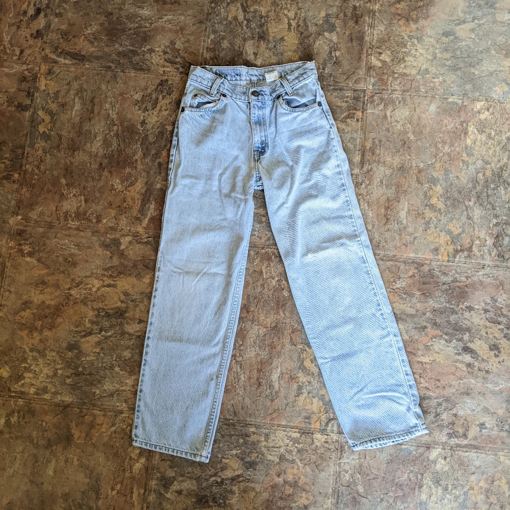 Vintage Orange Tab Light Wash Mid Rise Levi's 550